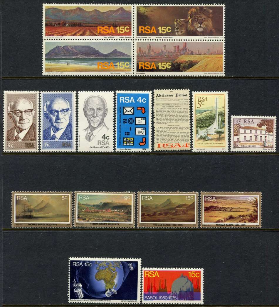 RSA - 17 Stamps of 1975 - MNH