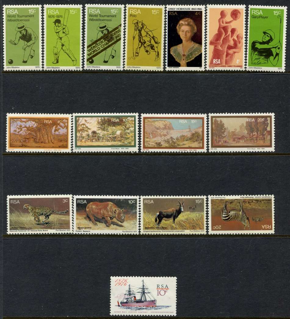 RSA - 16 Stamps of 1976 - MNH
