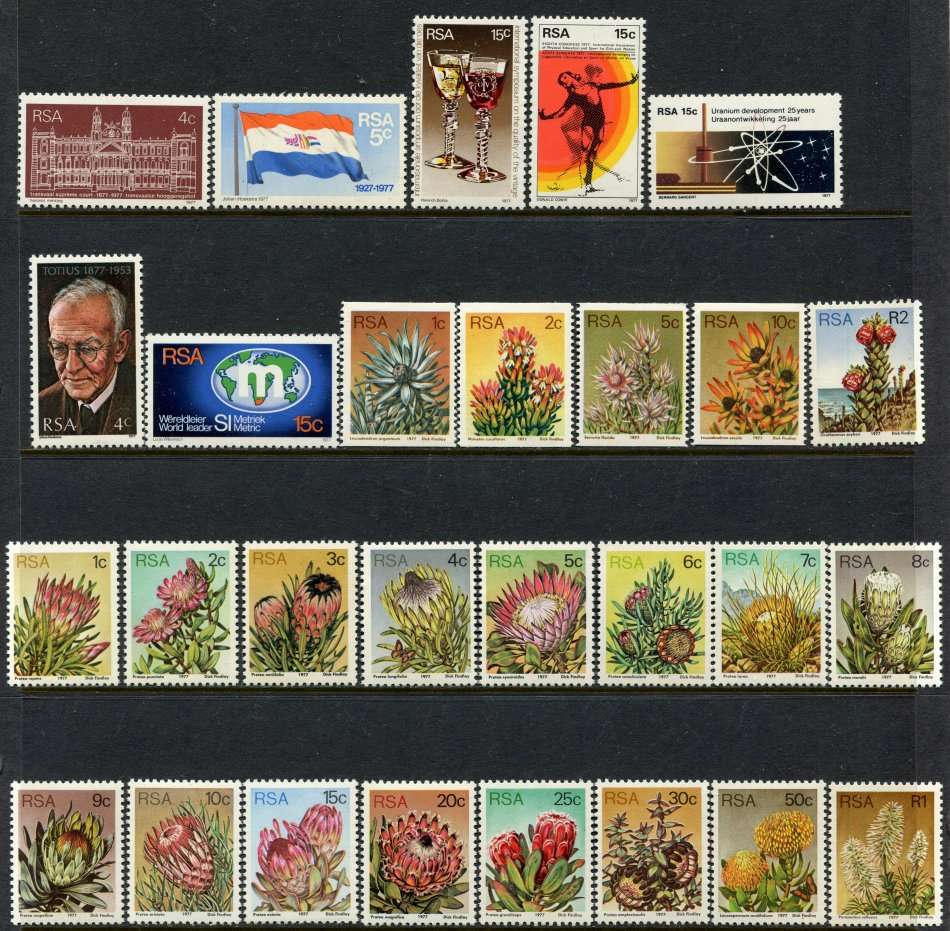 RSA - 28 Stamps of 1977 - MNH
