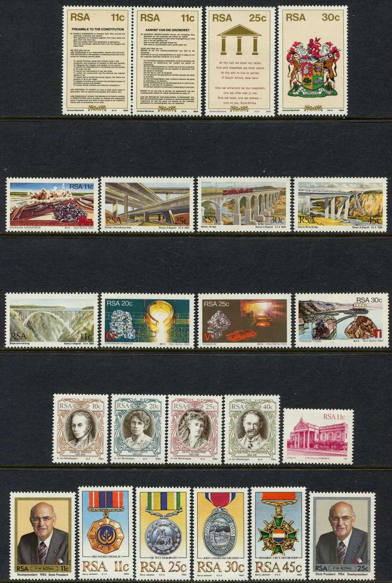 RSA - 23 Stamps of 1984 - MNH