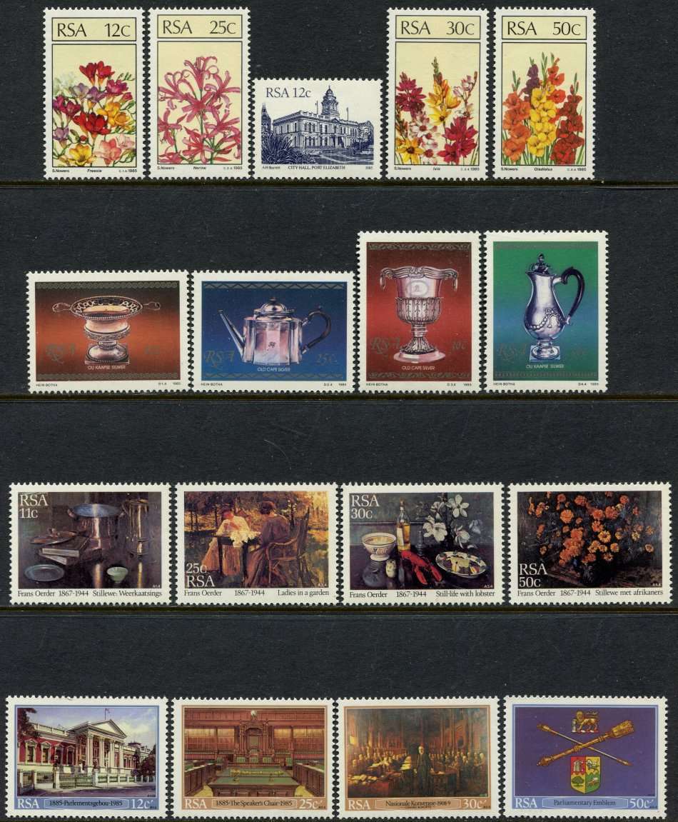 RSA - 17 Stamps of 1985 - MNH
