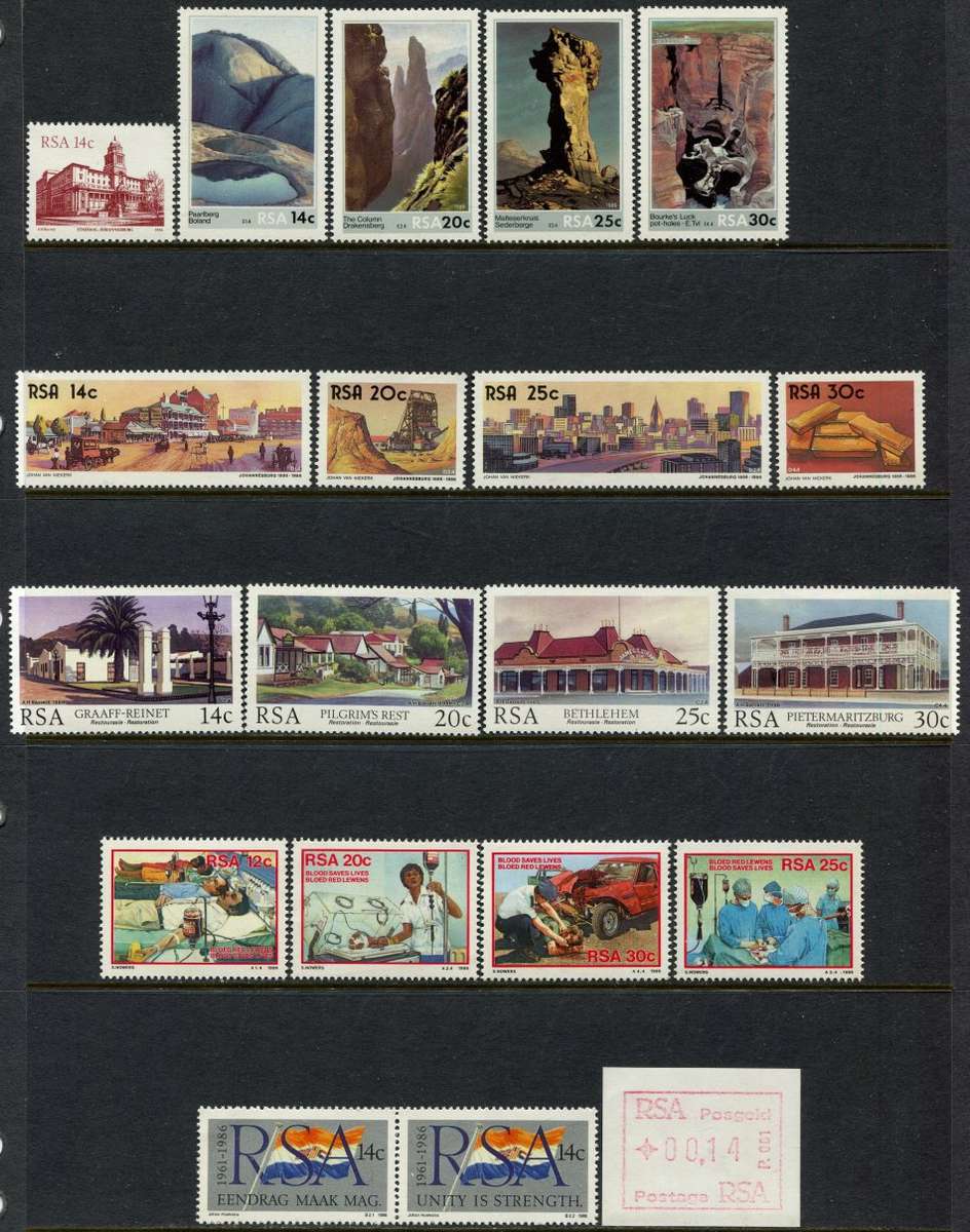 RSA - 20 Stamps of 1986 - MNH