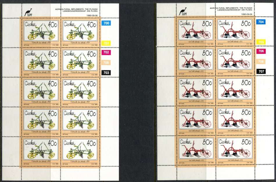 Ciskei - Set of 4 Complete  Sheets of 10 - 1990 - MNH