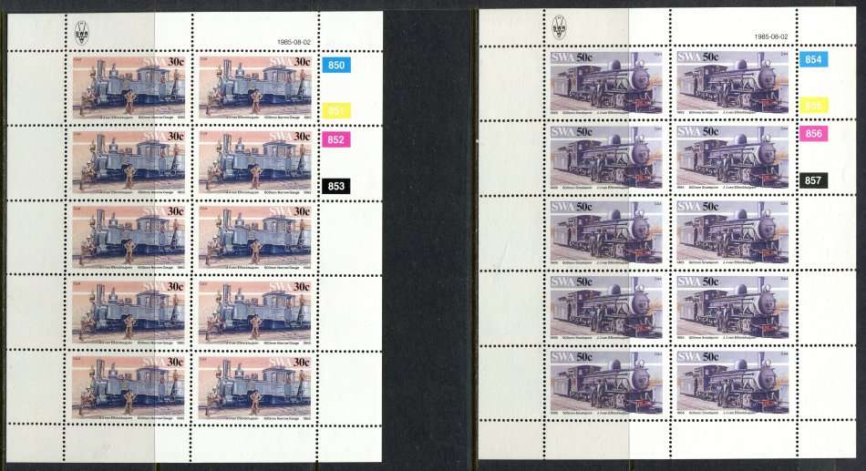 SWA - Set of 4 Complete  Sheets of 10 - 1985 - MNH