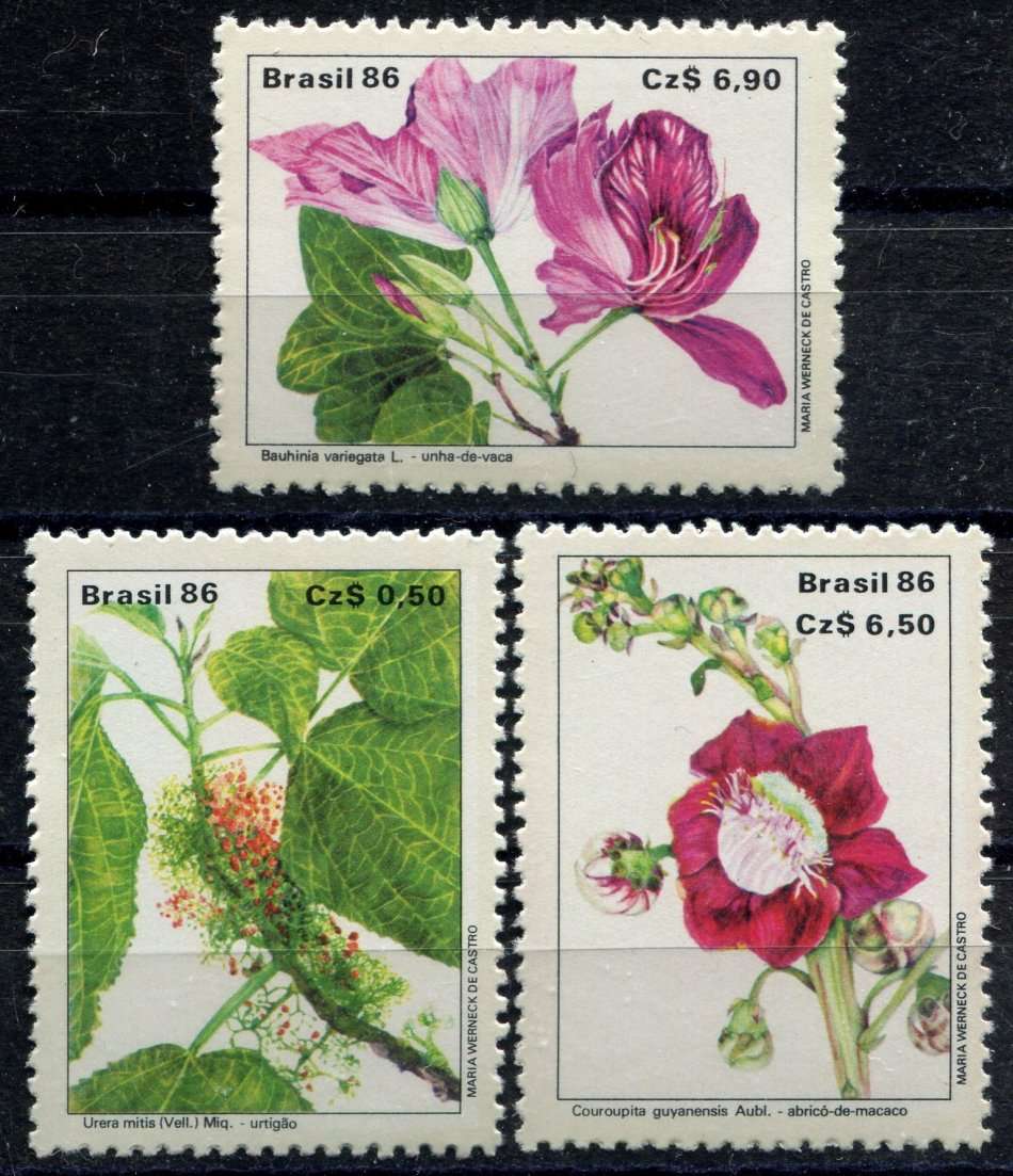 Brazil  - Flowers - 1986 - MNH