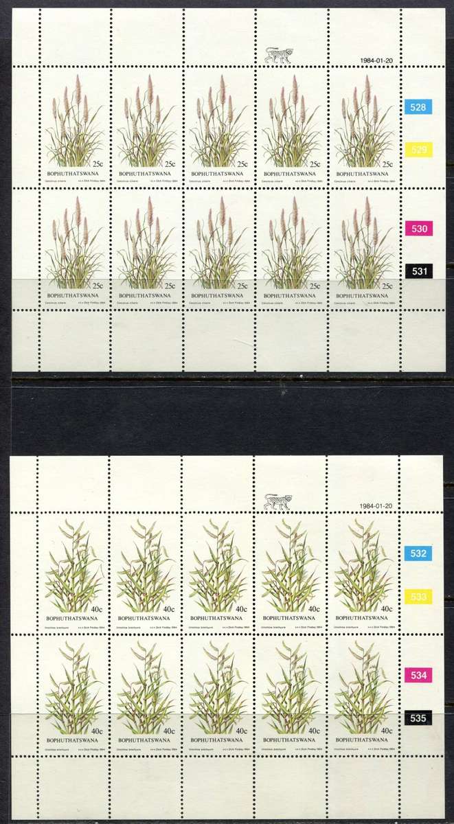 Bophuthatswana - Set of 4 Complete Sheets of 10 - 1984 - MNH