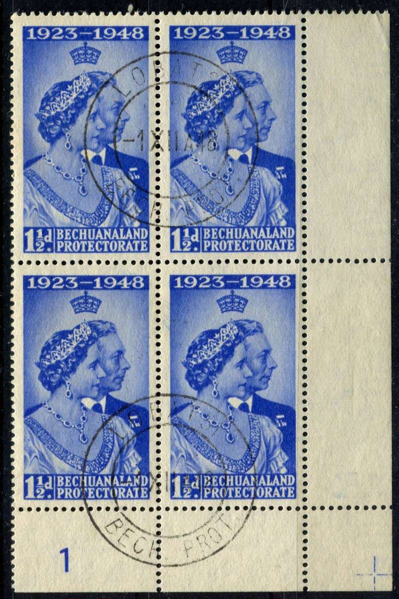 Bechuanaland - Control Block of 4 - 1948 - Used
