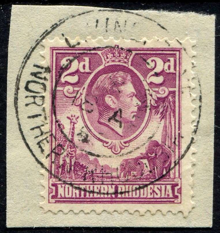 Northern Rhodesia - 1938 - Used on Piece