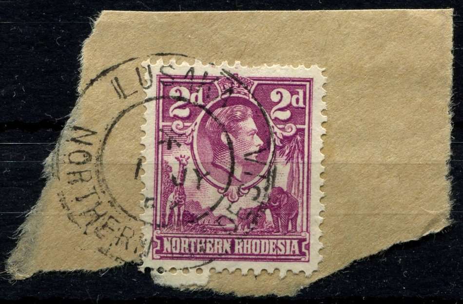 Northern Rhodesia - 1938 - Used on Piece