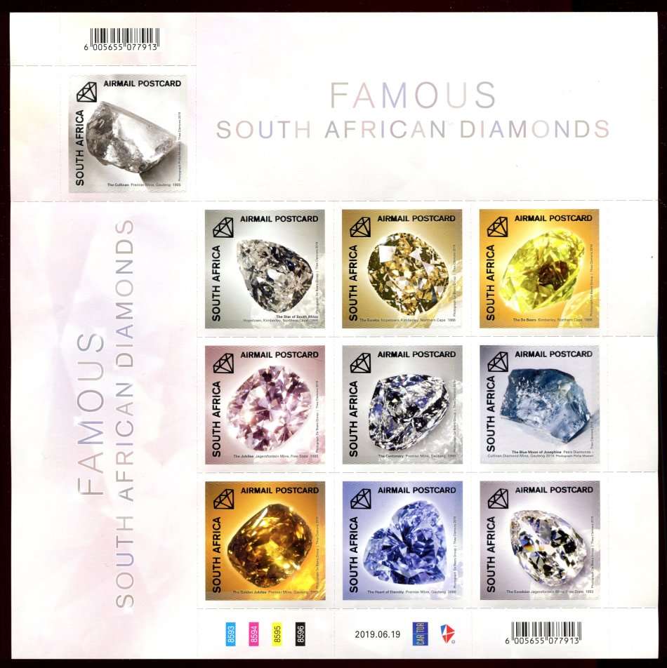 RSA - Diamonds - Complete Sheet of 10 - 2019 - MNH