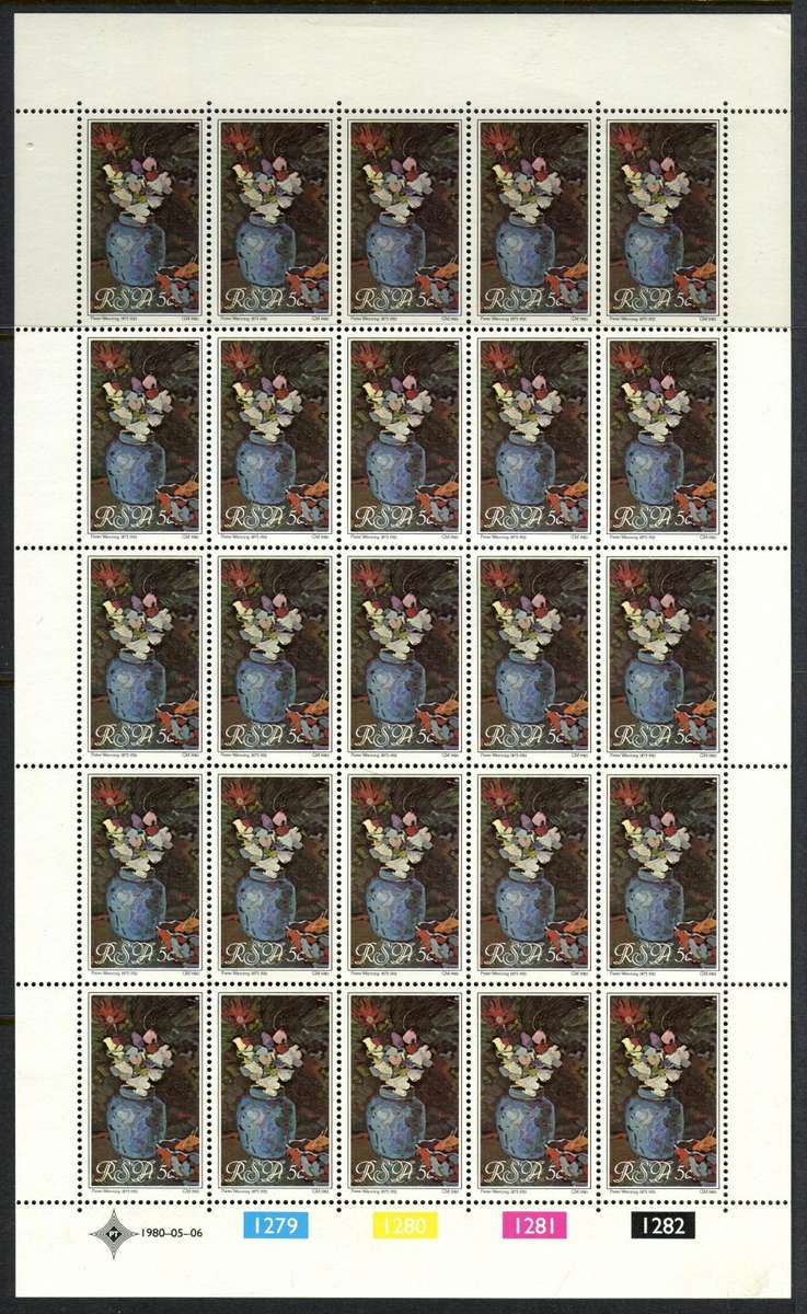 RSA - 1 Complete Sheet of 25 - 1980 - MNH