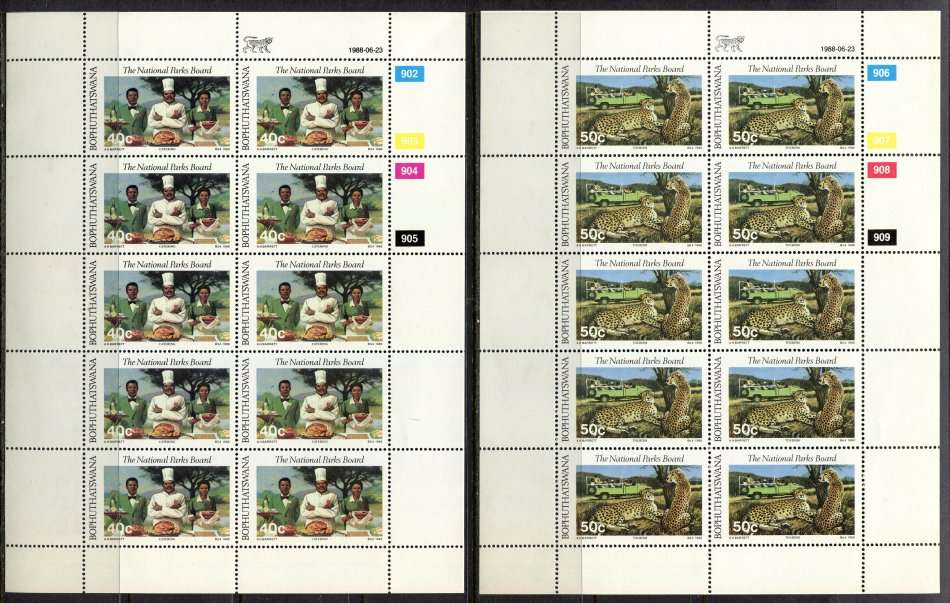 Bophuthatswana - Set of 4 Complete Sheets of 10 - 1988 - MNH