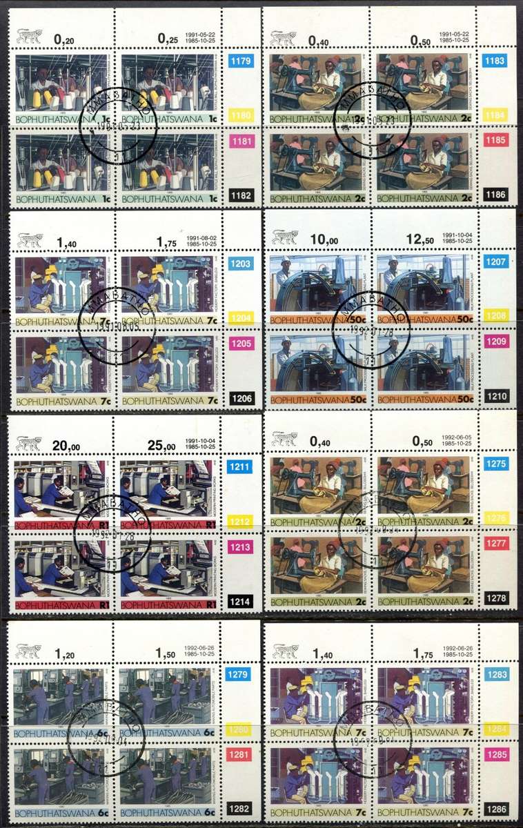 Bophuthatswana - 26 Control Blocks of 4 Reprints - 1985-94 - CTO