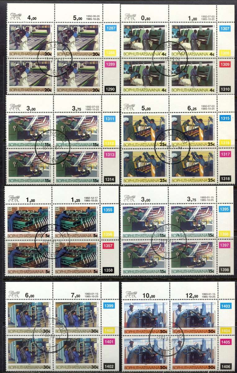 Bophuthatswana - 26 Control Blocks of 4 Reprints - 1985-94 - CTO