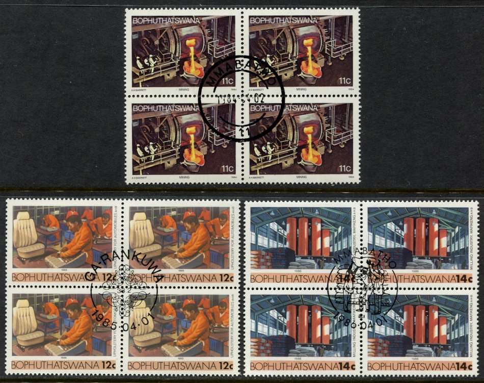 Bophuthatswana - 3 Blocks of 4 With Complete Cancellation - 1984-6 - CTO
