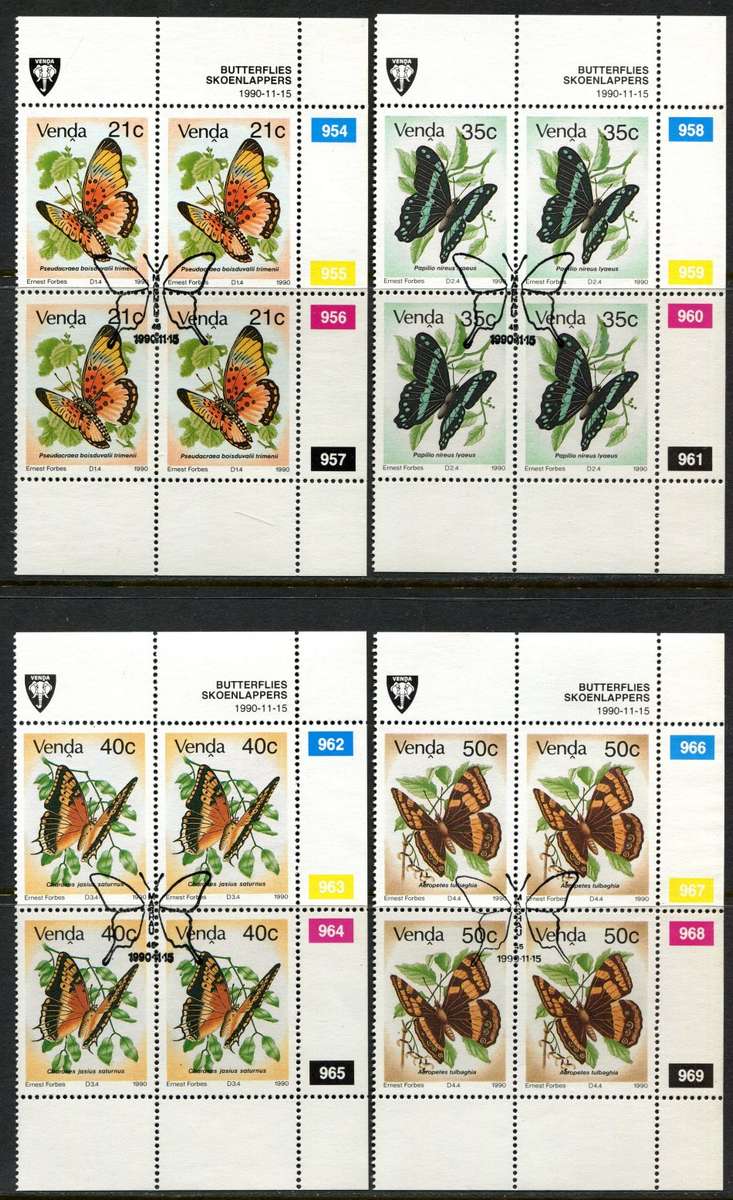 Venda -  Set 4 Control Blocks of 4 - 1990 - CTO