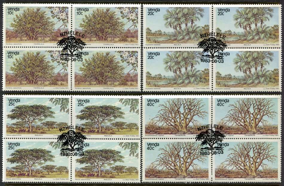 Venda -  Set of 4 Blocks of 4 With Complete Cancel - 1983 - CTO