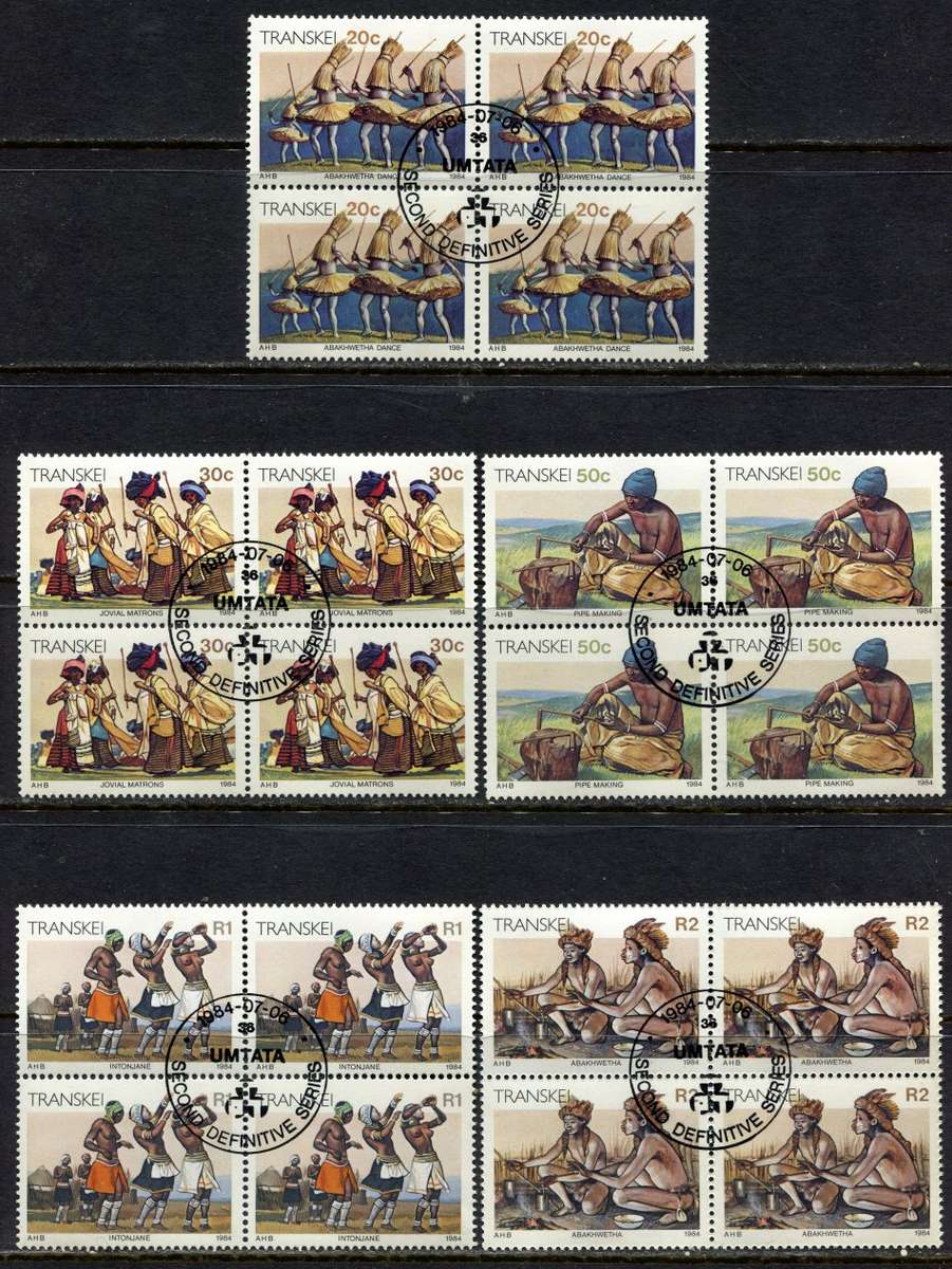 Transkei - Set of 17 Blocks of 4 With Complete Cancellation - 1984 - CTO