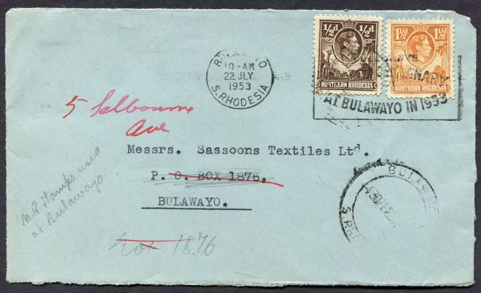 Northern Rhodesia - Front Part ONLY