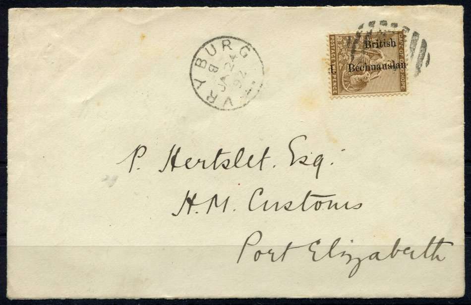 Bechuanaland - Overprint Shifted Up - Front Part ONLY