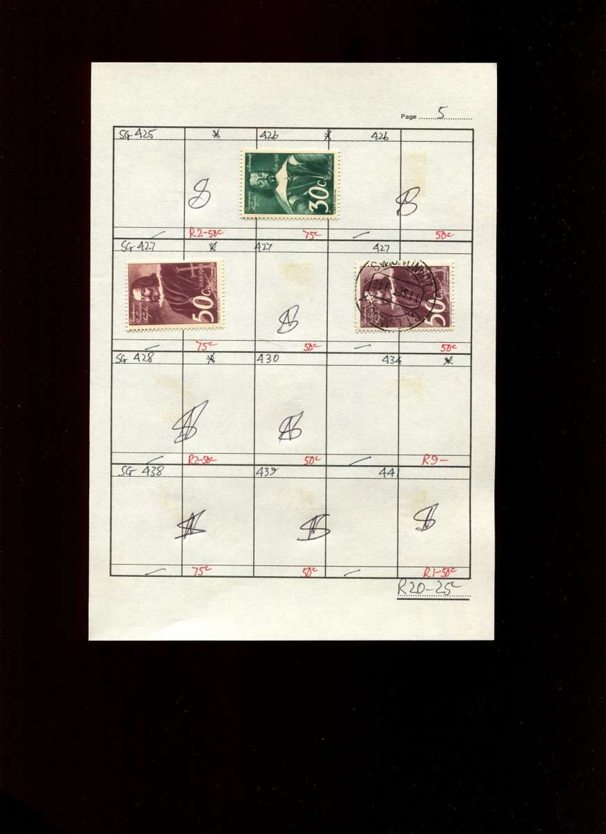 Angola - 3 Stamps Mounted (Hinged) on Approval Page