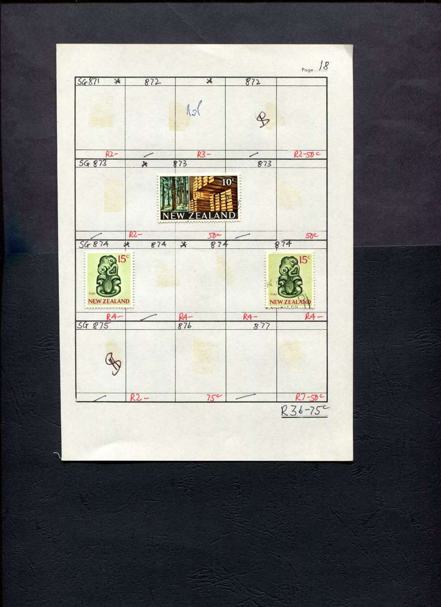 New Zealand - 3 Stamps Mounted (Hinged) on Approval Page