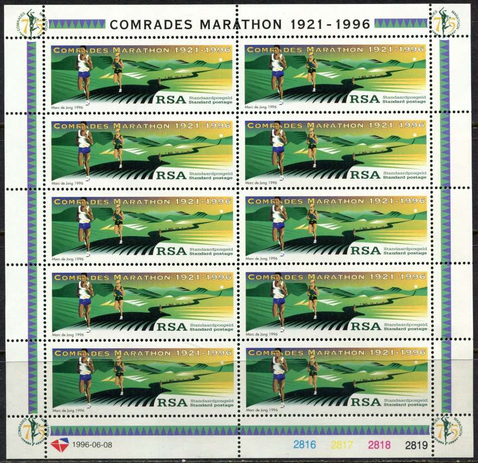 RSA - 1 Full Sheet of 10 - 1996 - MNH