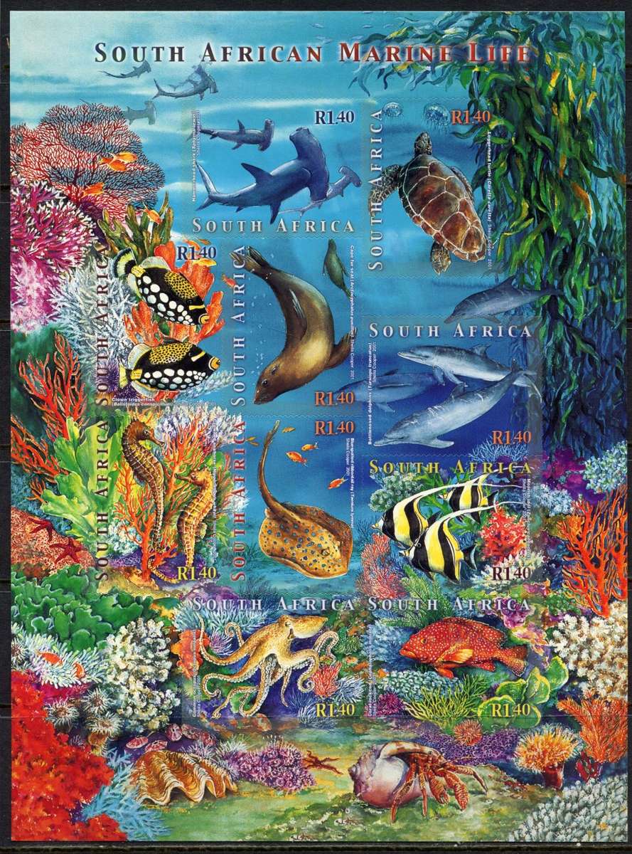 RSA - 1 Full Sheet of 10 - 2001 - MNH