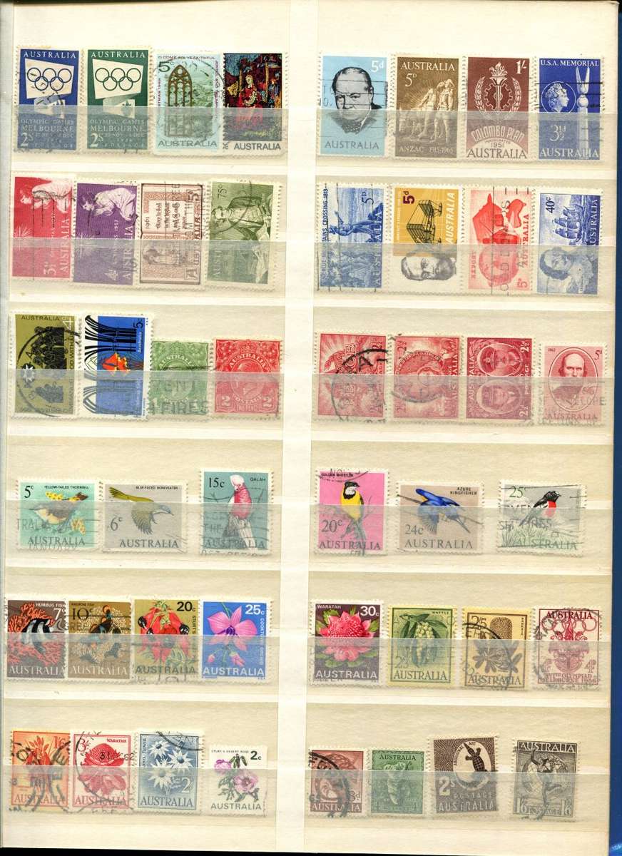 16 Page Stock Book(Included)with Mix World Stamps - Most Pages Scanned