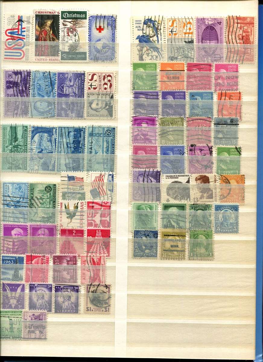 16 Page Stock Book(Included)with Mix World Stamps - Most Pages Scanned