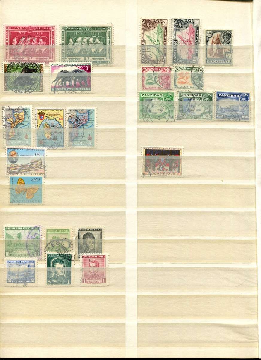 16 Page Stock Book(Included)with Mix World Stamps - Most Pages Scanned