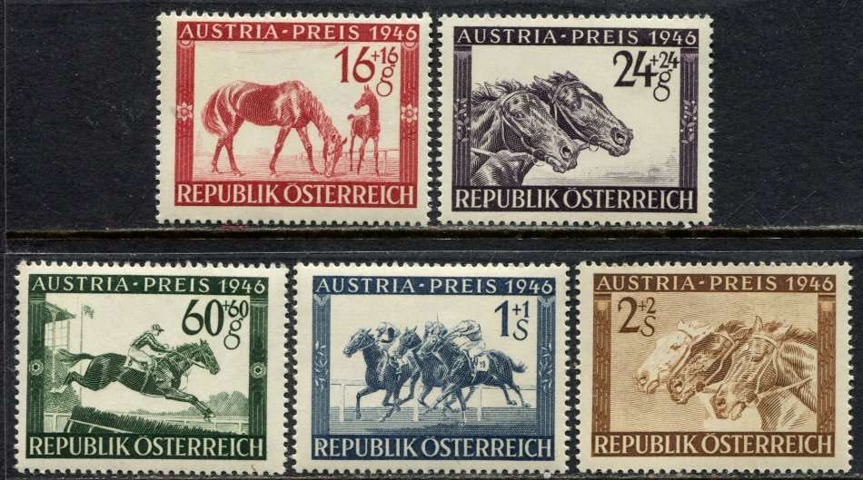 Austria - Horses - 1946 - MNH