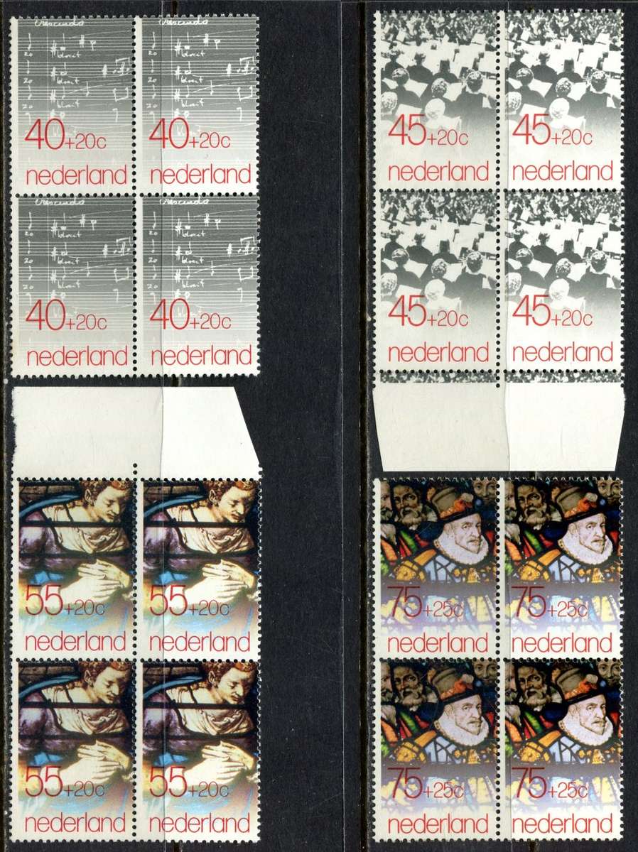 Netherlands - 4 Blocks of 4 - 1978 - MNH
