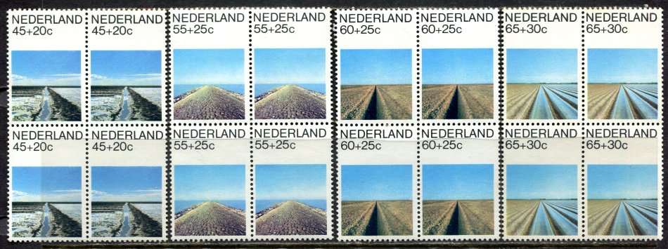 Netherlands - 4 Blocks of 4 - 1981 - MNH - Some Light Toning