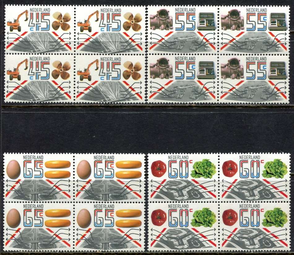 Netherlands - 4 Blocks of 4 - 1981 - MNH