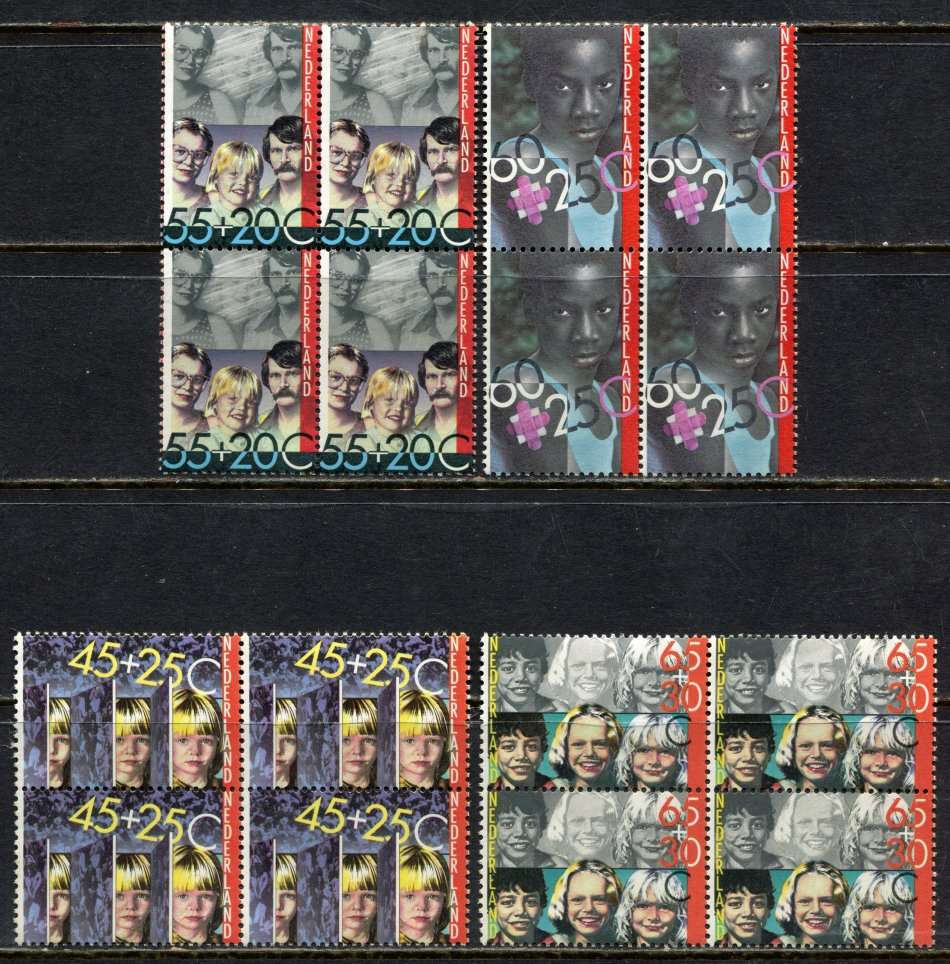 Netherlands - 4 Blocks of 4 - 1981 - MNH - Some Light Toning