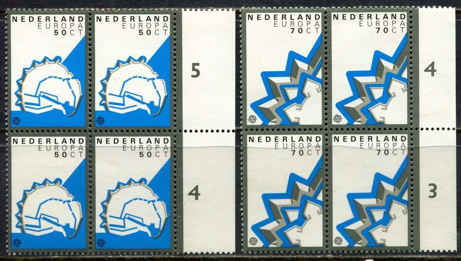 Netherlands - 2 Blocks of 4 - 1982 - MNH - Some Light Toning