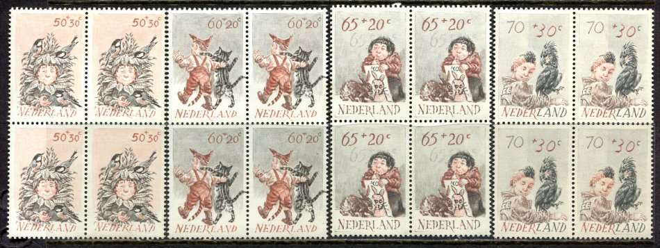 Netherlands - 4 Blocks of 4 - 1982 - MNH - Some Light Toning