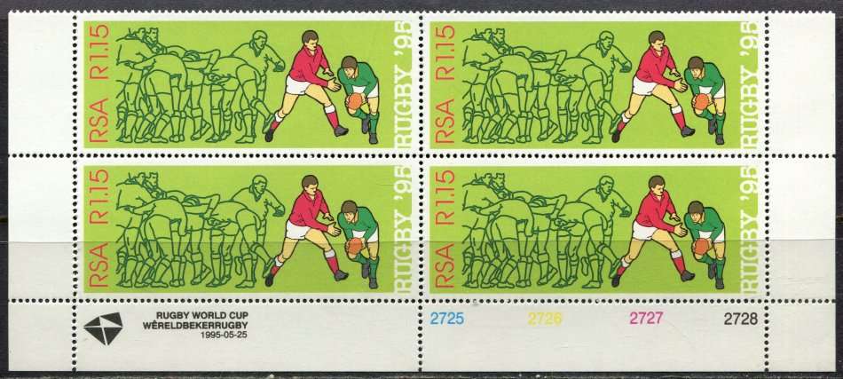 RSA - Control Block of 4 - 1995 - MNH