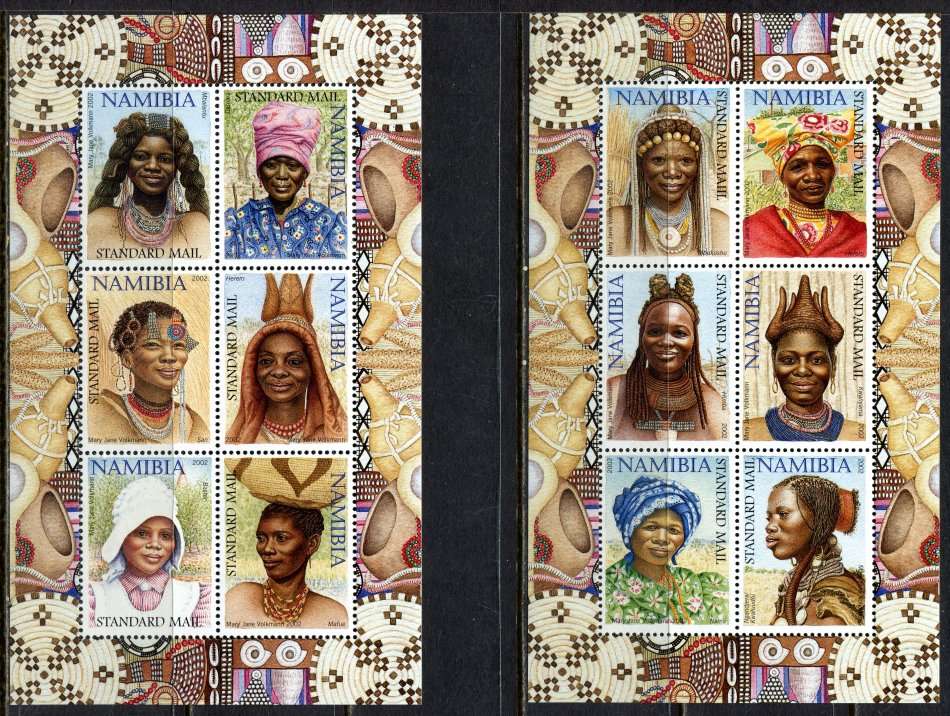 Namibia Set of 2 Miniature Sheets Incorrect Description 2002 MNH