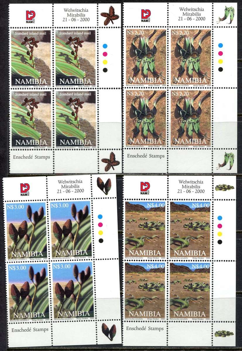 Namibia - Set of 4 Control Blocks of 4 - 2000 - MNH