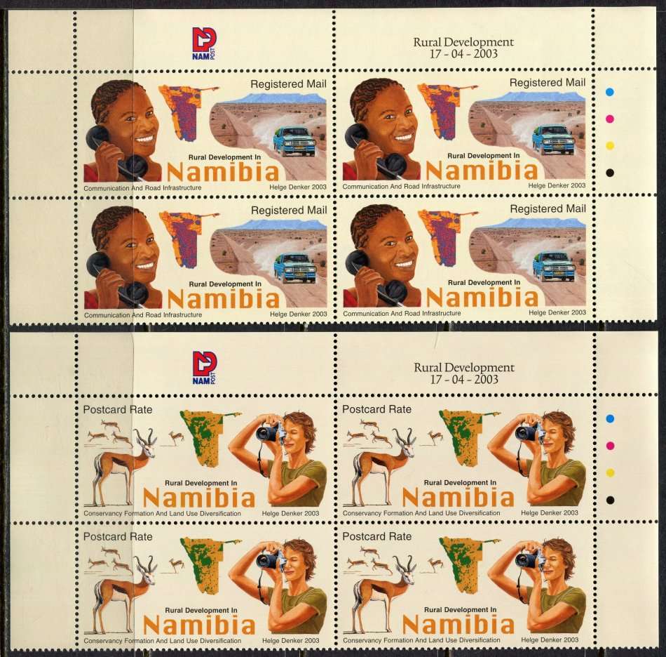 Namibia - Set of 4 Control Blocks of 4 - 2003 - MNH