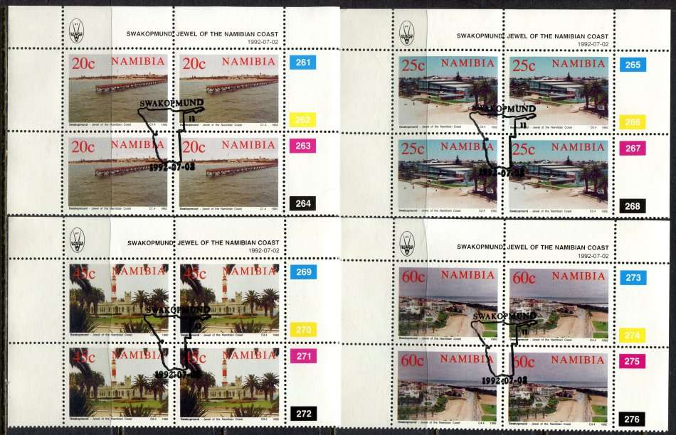 Namibia - Set of 4 Control Blocks of 4 - 1992 - CTO