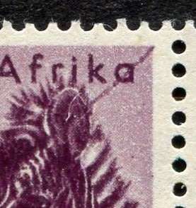 Union of SA  - Margin Block of 6 With Minor Vanity - MNH