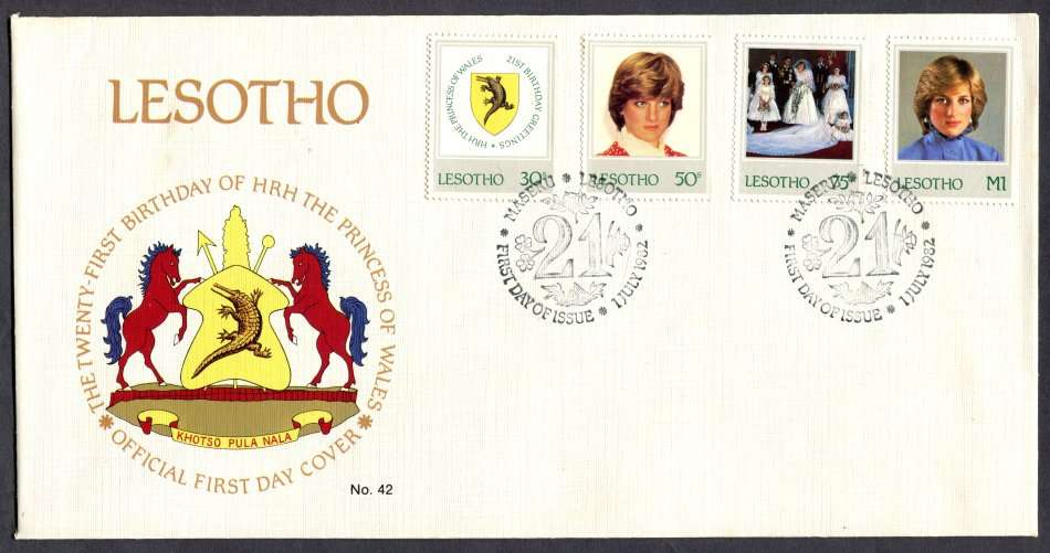 Lesotho - FDC - 1982 - Some Light Toning