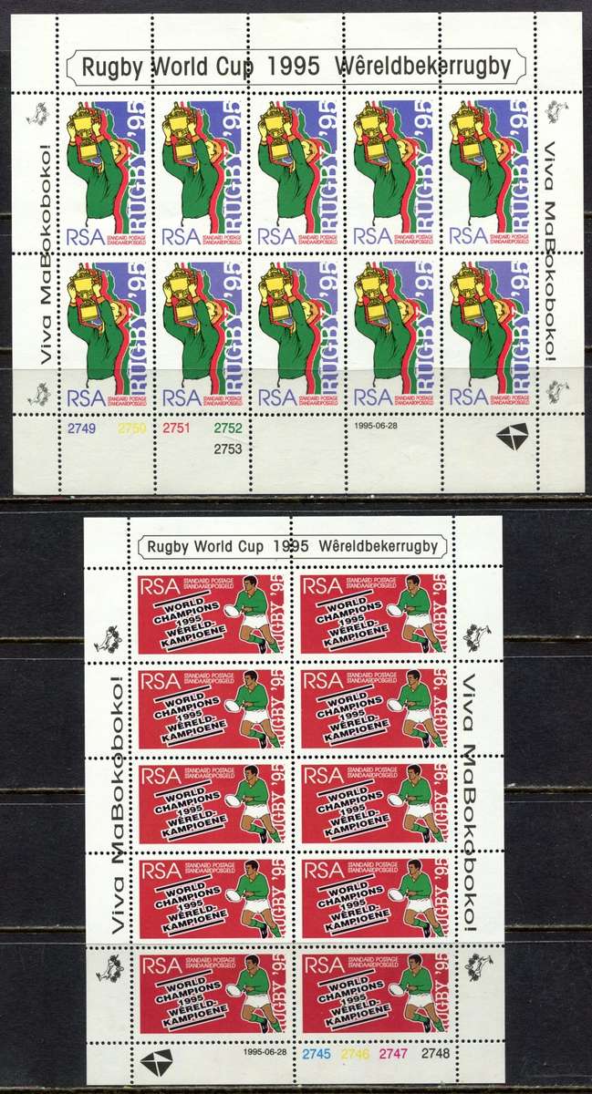 RSA - Set of 2 Full Sheets of 10 - 1995 - MNH