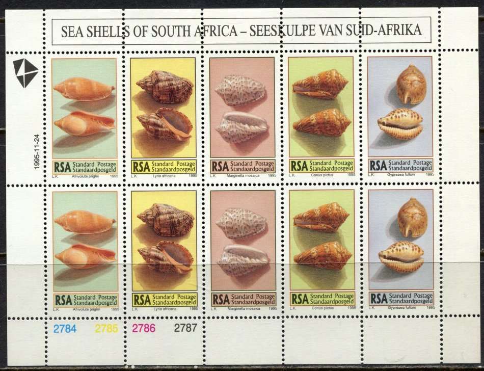 RSA - Full Sheet of 10 - 1995 - MNH