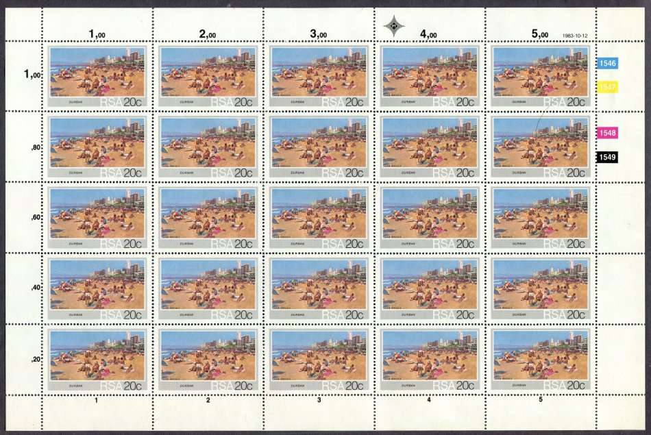 RSA - Set of 4 Full Sheets of 25  - 1983 - MNH