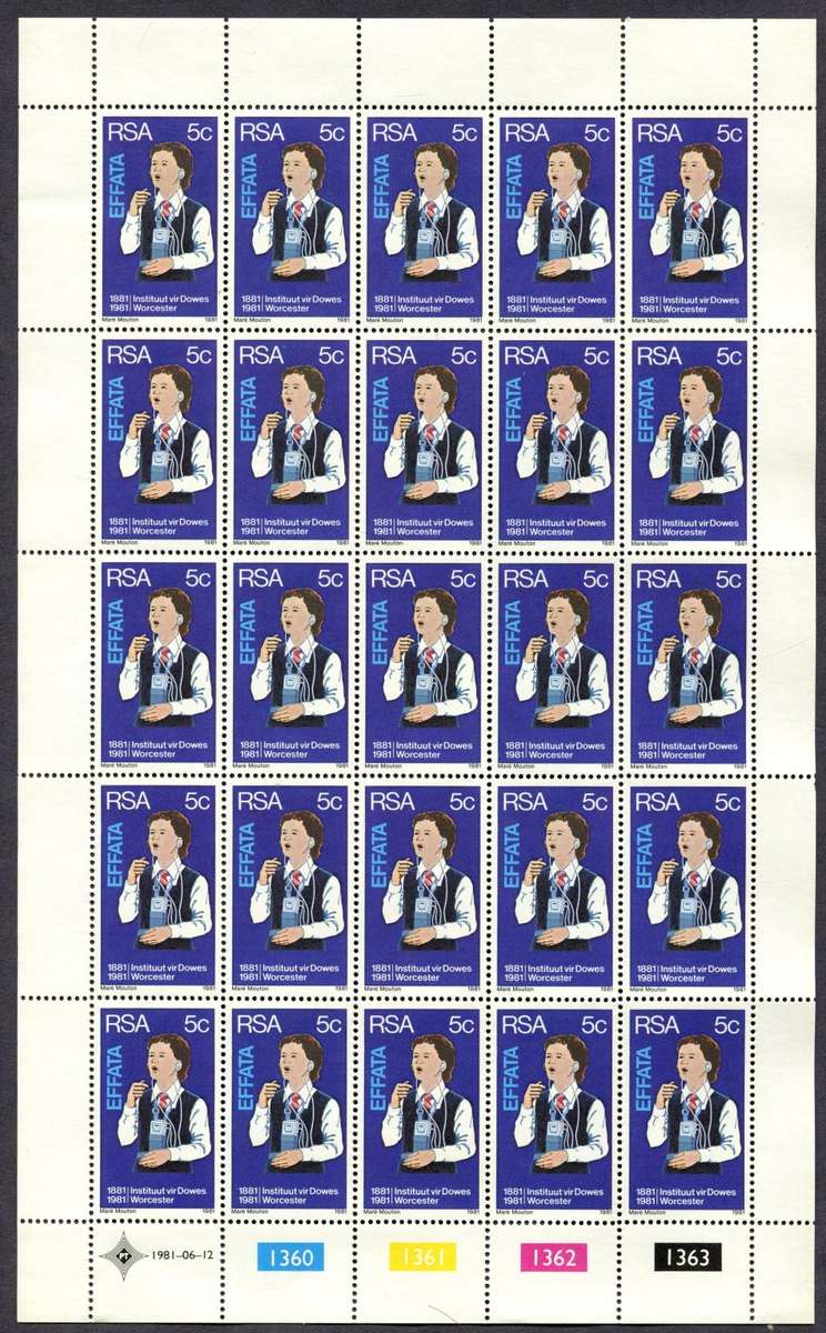 RSA -Set of 2 Full Sheets of 25  - 1981 - MNH