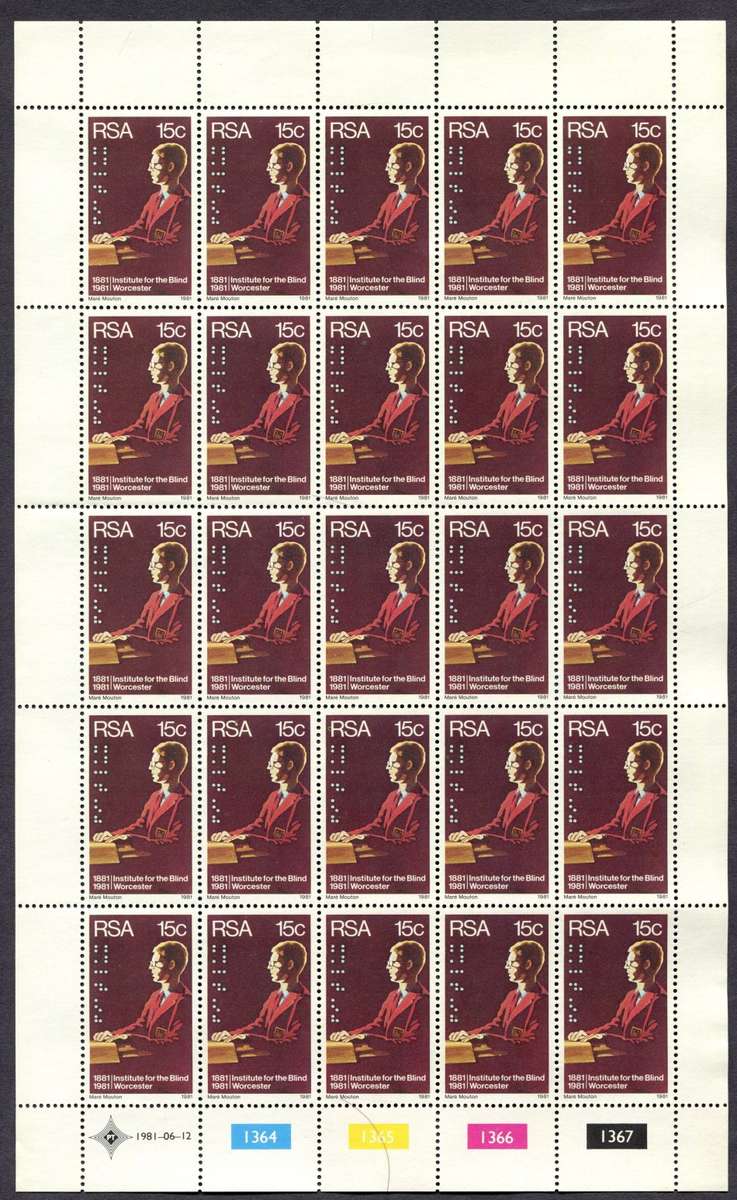 RSA -Set of 2 Full Sheets of 25  - 1981 - MNH